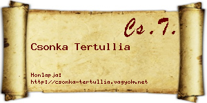 Csonka Tertullia névjegykártya